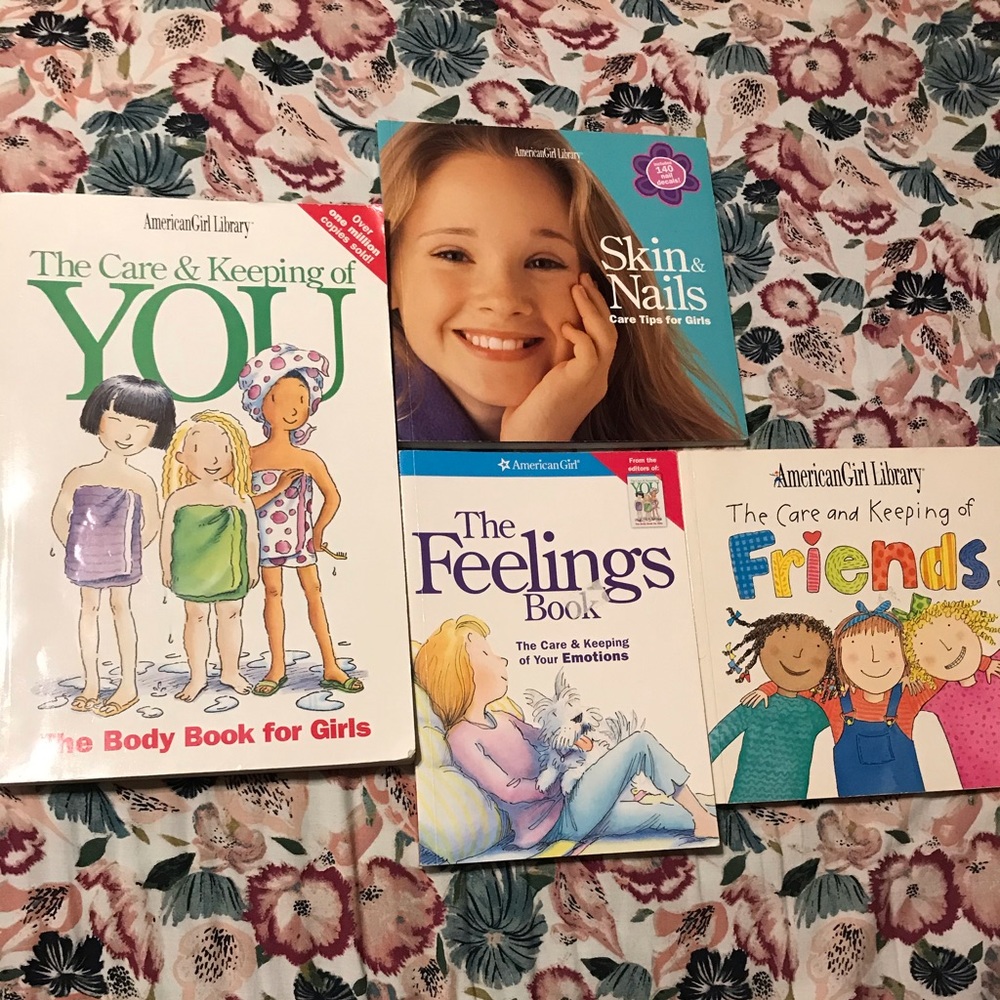 Set 4 American Girl health/tip books for preteens